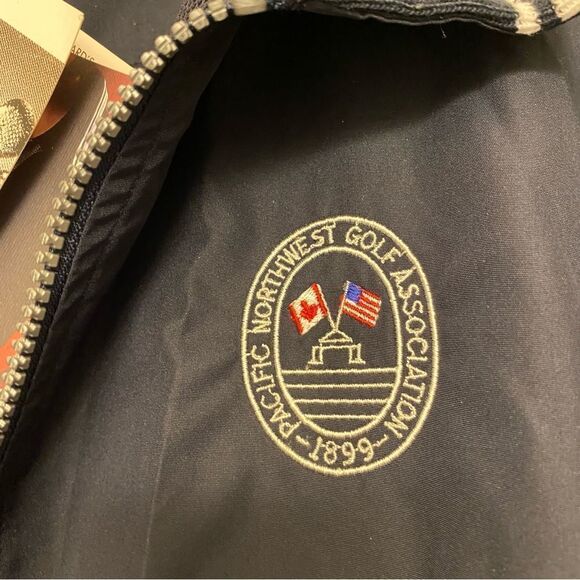 Cutter and Buck Climaguard ladies navy blue 1/4 zip Jacket NW Golf Association L - Picture 7 of 13